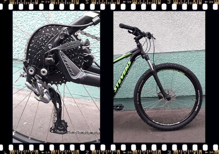 stevens tonga mtb fekete kerékpár első tárcsafék