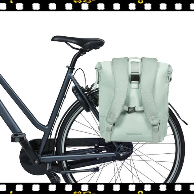 basil soho pasztel zöld biciklis hátizsák csomagtartón