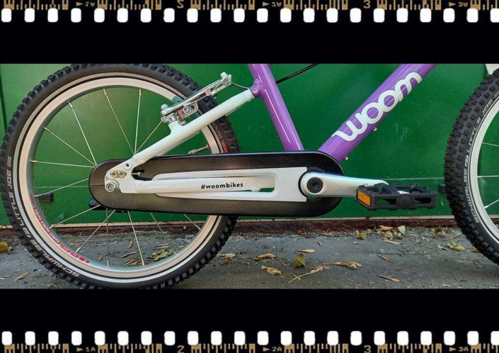 woom3 16-os méretű gyerek bicikli hajtómű