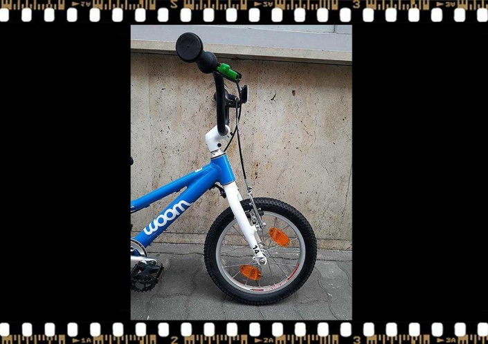 woom2 14-es méretű kék gyerek kerékpár