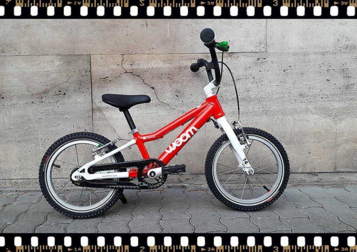 woom 2 14-es méretű piros gyerek bicikli